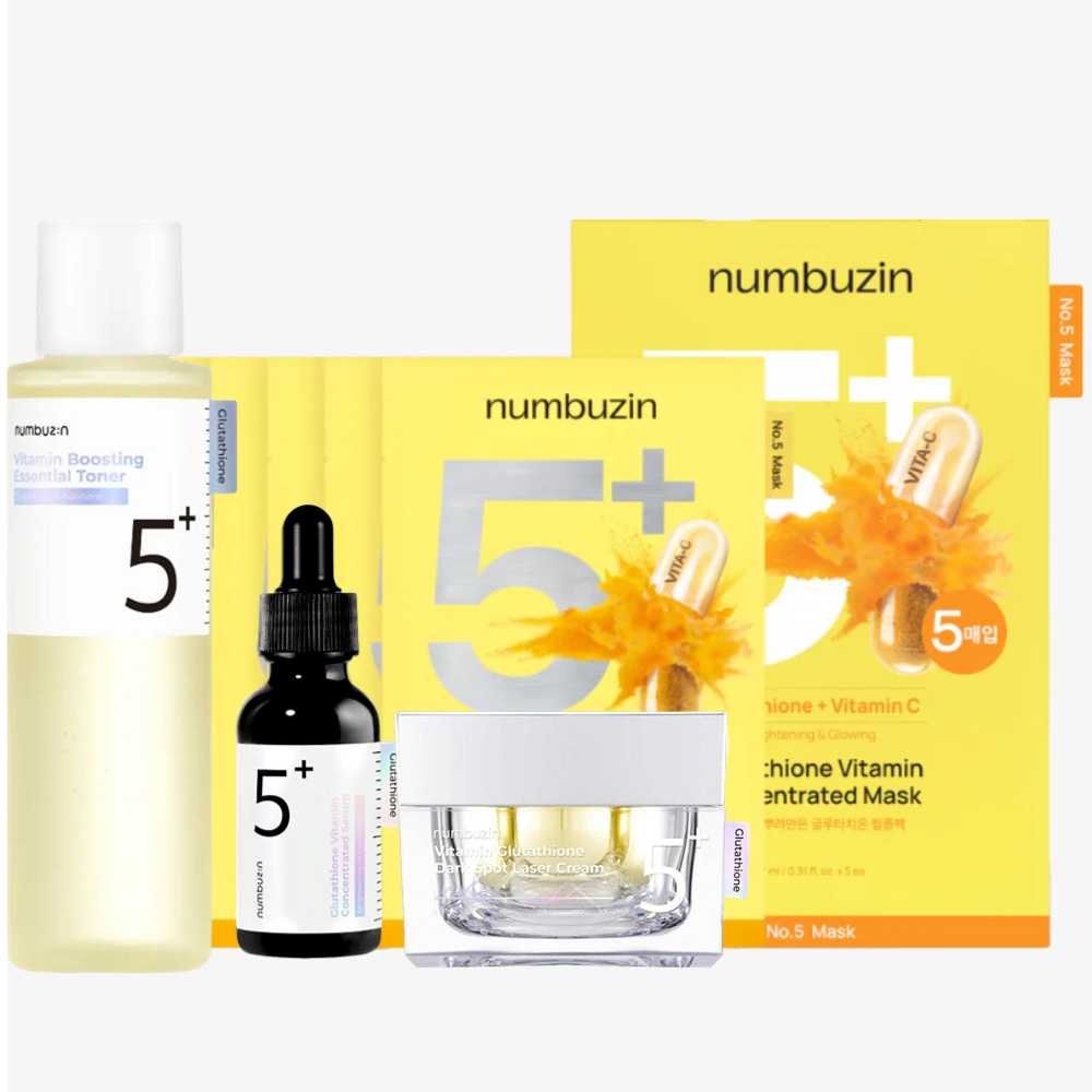 Luxury Skincare Brands - Numbuzin No.5+ Glutathione Vitamin Skincare Kit